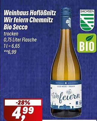 Weinhaus Hoflößnitz Wir feiern Chemnitz Bio Secco