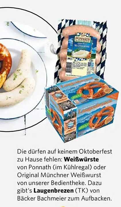 Weiße Würste von Ponnath und Laugenbrezeln von Bäcker Bachmeier