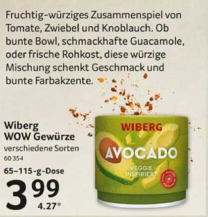 Wiberg WOW Gewürze Avocado - verschiedene Sorten