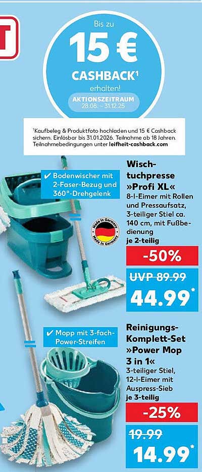 Wischtuchpresse »Profi XL« und Reinigungs-Komplett-Set »Power Mop«