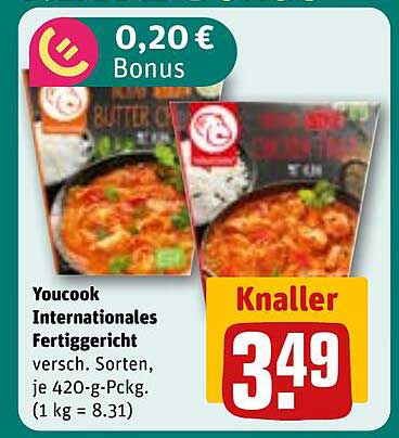 Youcook Internationales Fertiggericht - verschiedenste Sorten
