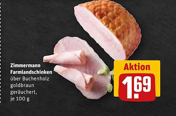 Zimmermann Farmlandsschinken über Buchenholz goldbraun geräuchert, je 100 g