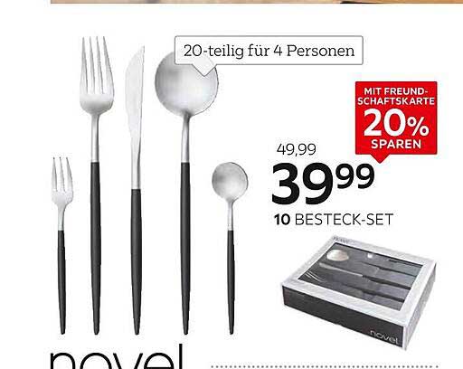 10Besteck-Set novel - 20-teilig für 4 Personen
