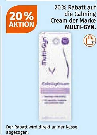 20 % Rabatt auf die Calming Cream der Marke MULTI-GYN