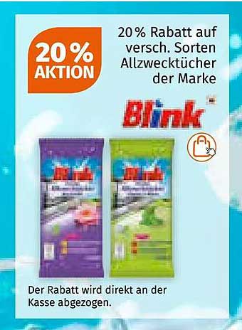20% Rabatt auf verschiedene Sorten Allzwecktücher der Marke Blink