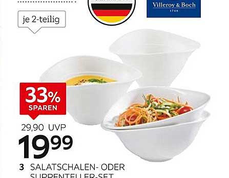3 Salatschalen- oder Suppenteller-Set von Villeroy & Boch