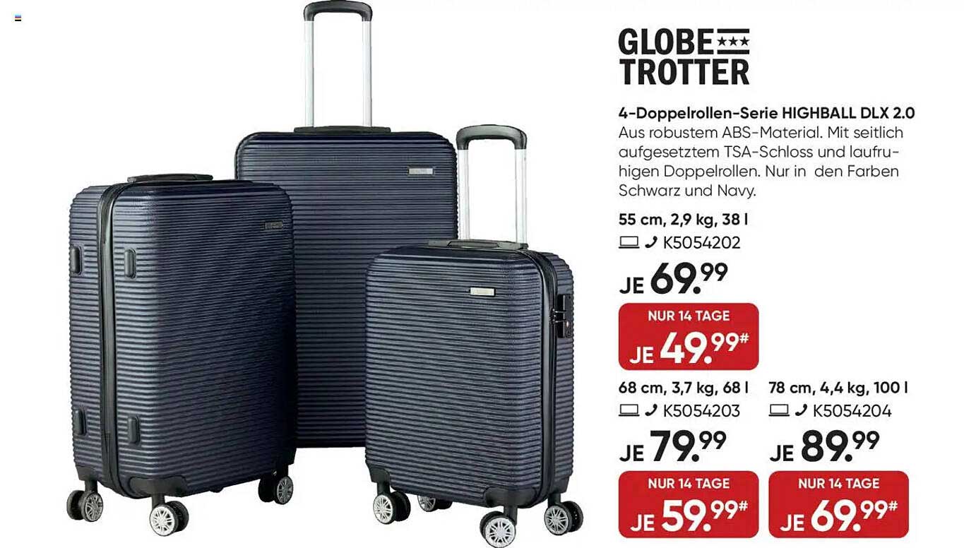 4-Doppelrollen-Serie HIGHBALL DLX 2.0 von GLOBE-TROTTER