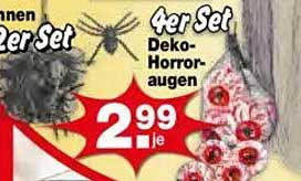 4er Set Deko-Horroraugen