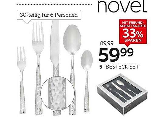 5-teiliges Besteck-Set für 6 Personen von NOVEL