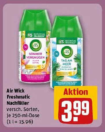 Air Wick Freshmatic Nachfüller – verschiedene Sorten, je 250-ml-Dose