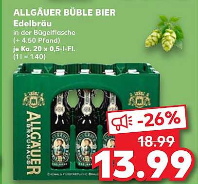 ALLGÄUER BÜBLE BIER Edelbräu in der Bügelflasche