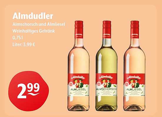 Almdudler Almschorsches und Almliesel Weinhaltiges Getränk 0,75l