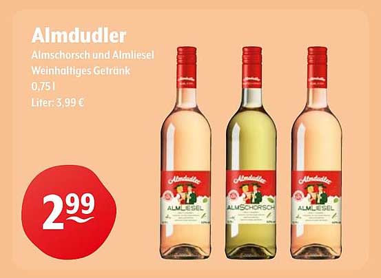Almdudler Almschorschs und Almliesel Weinhaltiges Getränk 0,75 l