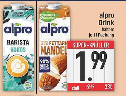 alpro Drink 1l (Kokos oder Mandel)