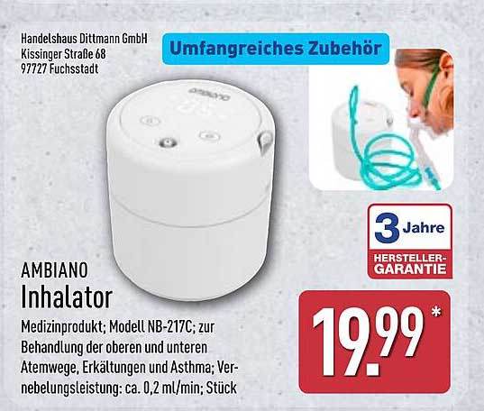 AMBIANO Inhalator Modell NB-217C
