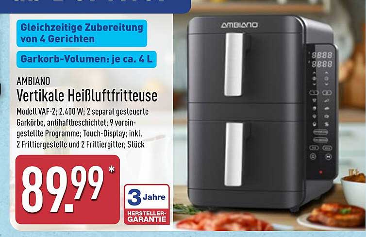 AMBIANO Vertikale Heißluftfritteuse