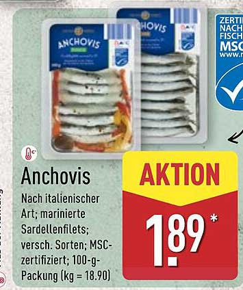 Anchovis nach italienischer Art - marinierte Sardellenfilets