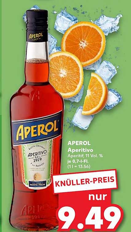 APEROL Aperitif 0,7 l - KNÜLLER-PREIS nur 9,49