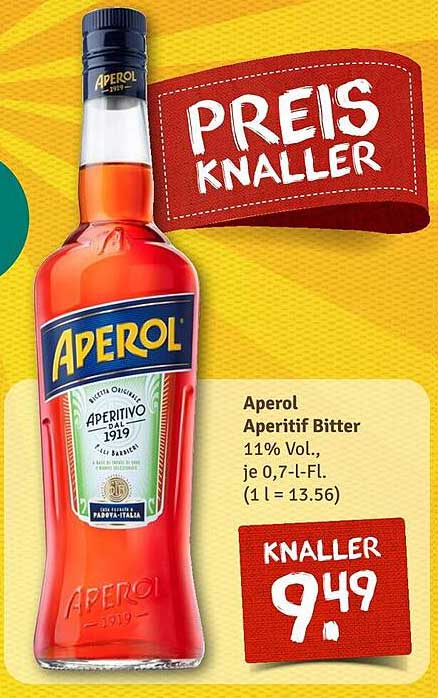 Aperol Aperitif Bitter 0,7 l
