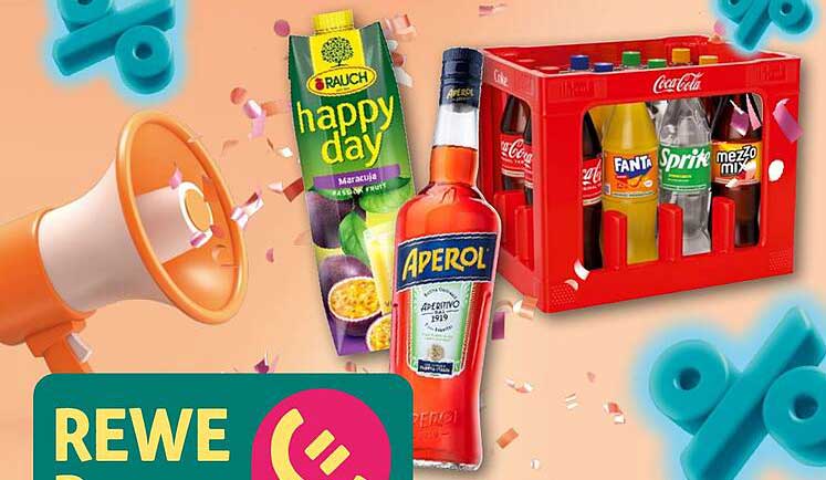 Aperol und Rauch Happy Day Mix-Getränke im Angebot!