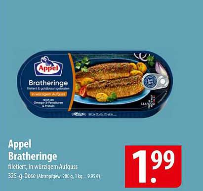 Appel Bratheringe filetiert, in würzigem Aufguss