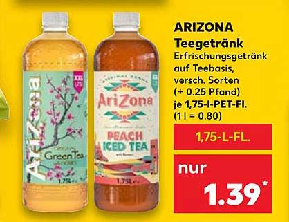ARIZONA Teegetränk - Erfrischungsgetränk auf Teebasis, versch. Sorten