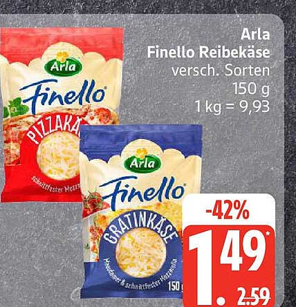 Arla Finello Reibekäse 150 g - verschiedene Sorten