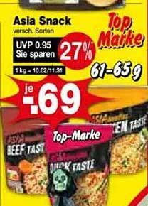 Asia Snack – Verschiedene Sorten für nur 0,69 €