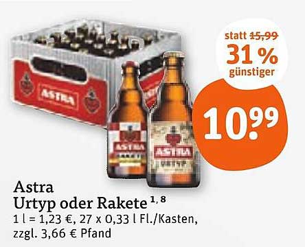 Astra Urtyp oder Rakete - 27 x 0,33 l Kasten