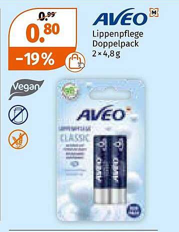 AVEO Lippenpflege Doppelpack 2 × 4,8 g