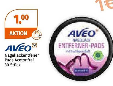 AVEo Nagellackentferner Pads Acetonfrei 30 Stück