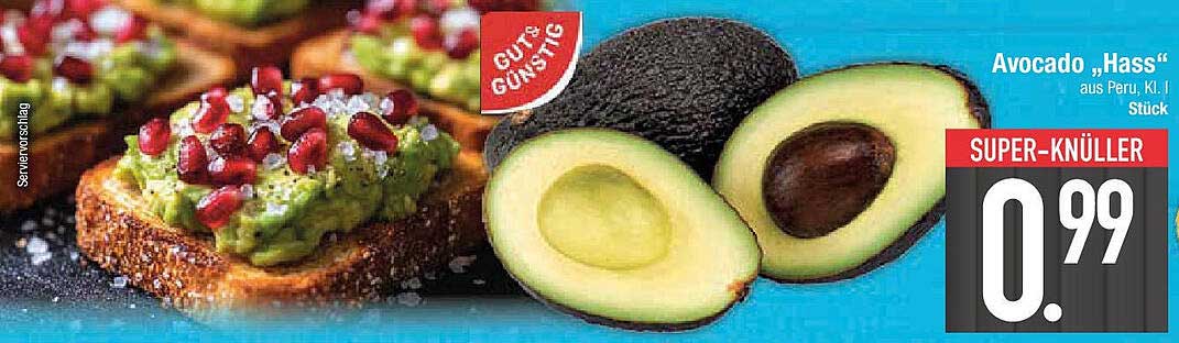 Avocado „Hass“ aus Peru, Kü., 1 Stück