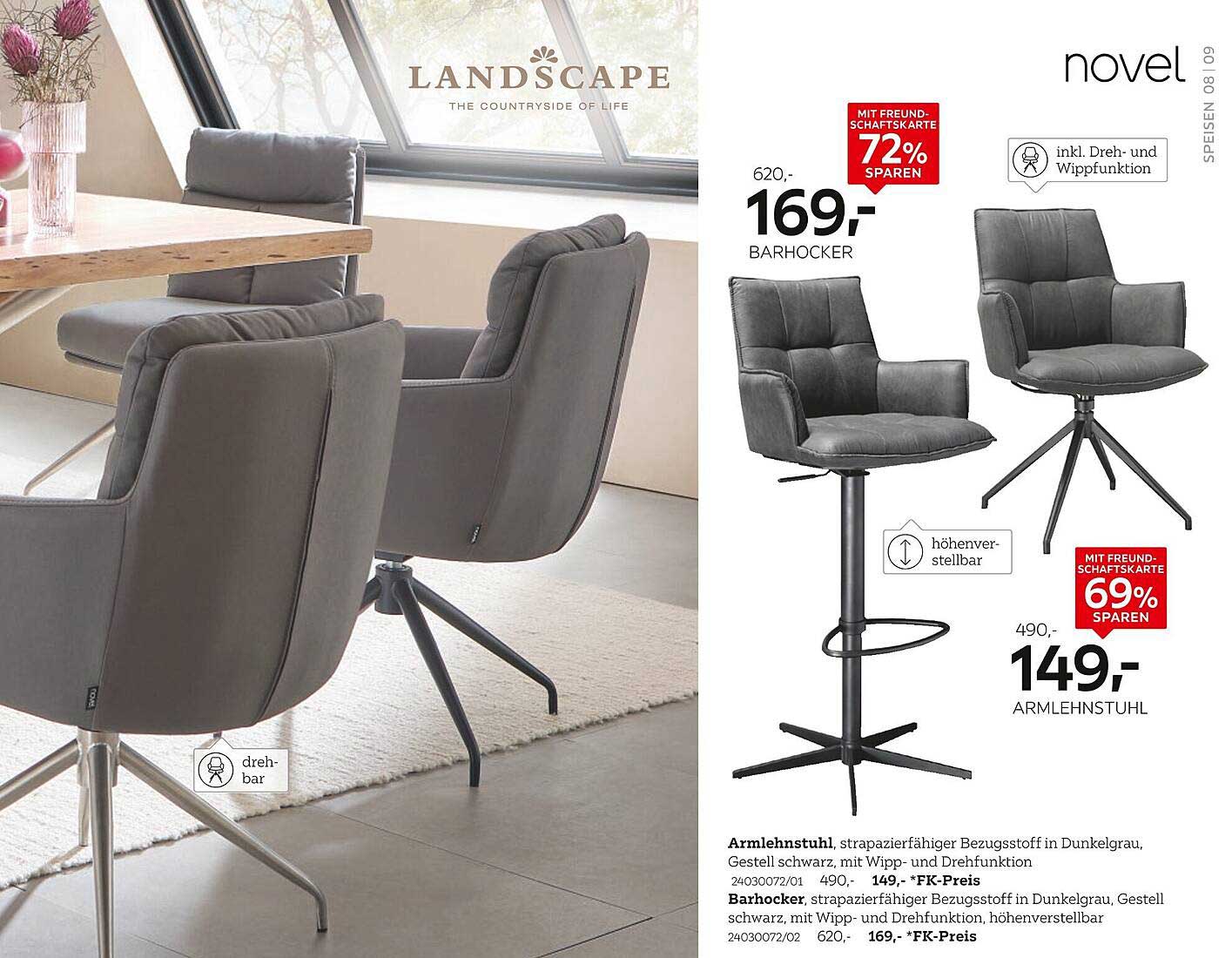 Barhocker und Armlehnstuhl im Angebot