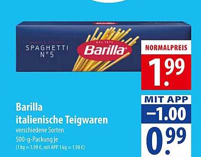 Barilla italienische Teigwaren - Spaghetti N°5