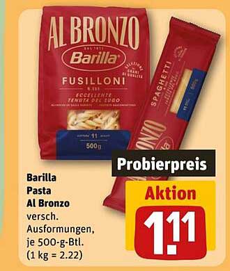 Barilla Pasta Al Bronzo - Fusilli und Spaghetti 500 g