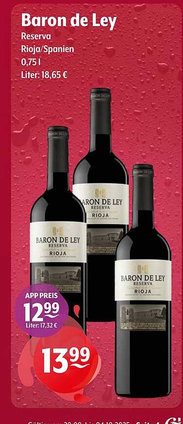 Baron de Ley Reserva Rioja/Spanien 0,75 L