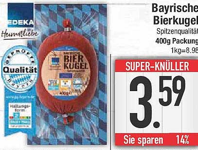 Bayrische Bierkugel - Spitzenqualität 400g