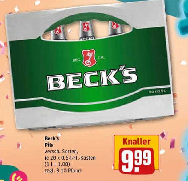 Beck's Pils – 20 x 0,5 l Kasten