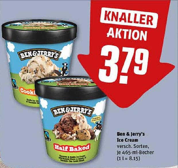 Ben & Jerry's Ice Cream (versch. Sorten, je 465-ml-Becher)