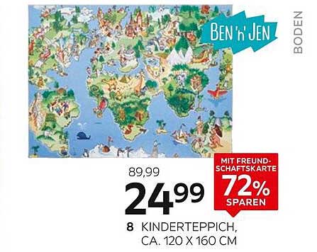 BEN'n'JEN Kinderteppich, ca. 120 x 160 cm