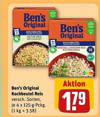 Ben's Original Kochbeutel Reis, verschiedene Sorten