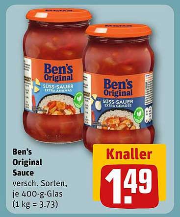 Ben's Original Sauce - Süß-Sauer Extra Gemüse