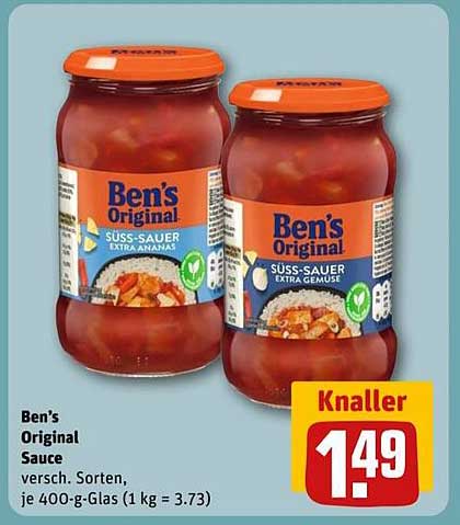 Ben's Original Süß-Sauer Sauce, verschiedene Sorten