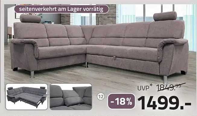 Bequeme Eckcouch aus hochwertigem Stoff