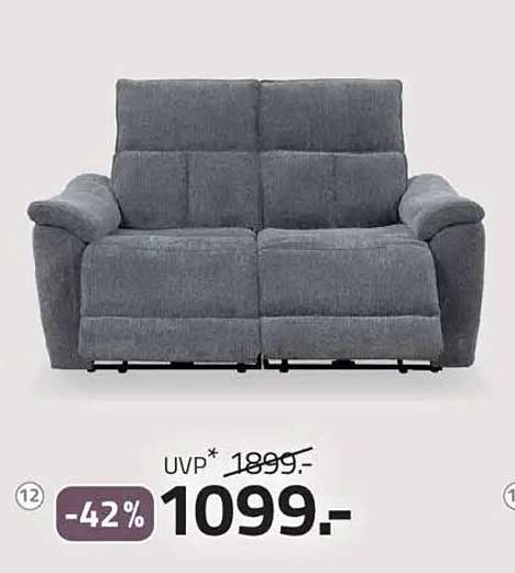 Bequemes 2-Sitzer Sofa in grau