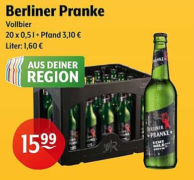 Berliner Pranke Vollbier 20 x 0,5 l