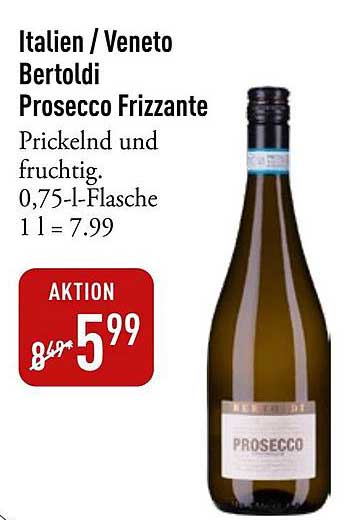 Bertoldi Prosecco Frizzante 0,75 l