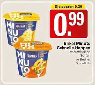 Birkel Minuto Schnelle Happen verschiedene Sorten je Becher