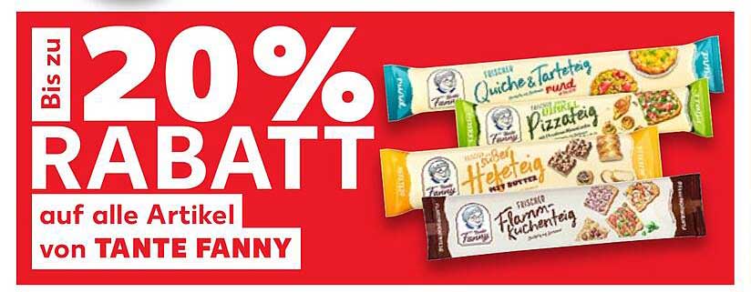 Bis zu 20% Rabatt auf alle Artikel von TANTE FANNY