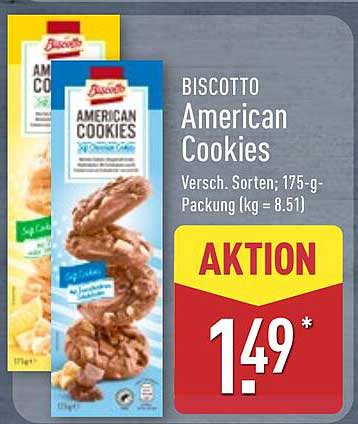 Biscotto American Cookies - Verschiedene Sorten, 175-g-Packung